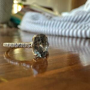 Bluboho Sapphire and Diamond Engagement Ring